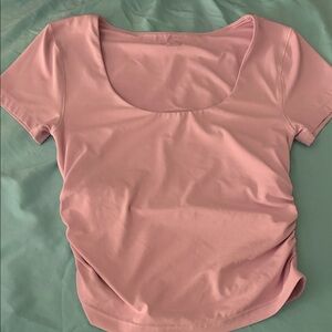 Aerie Women’s Scoop Neck Short Sleeve Top - Light Pink Size Small NWOT